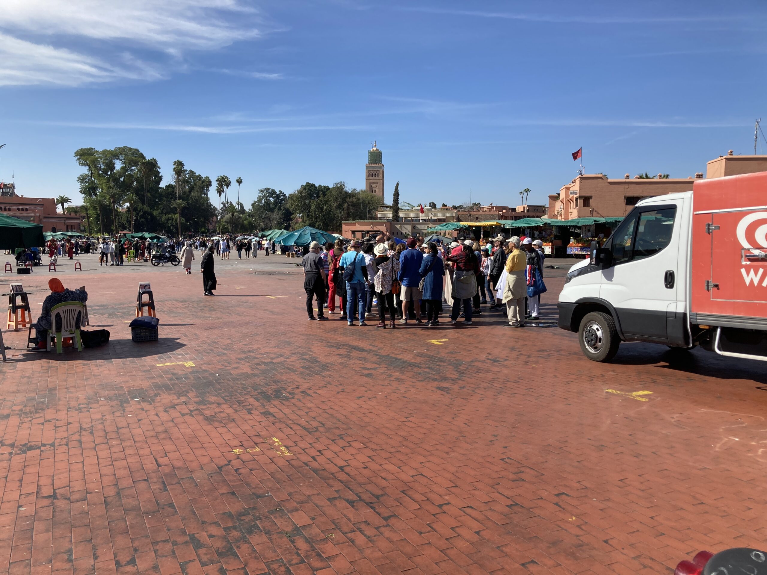 A view of the Jemaa El-Fnaa marketplace