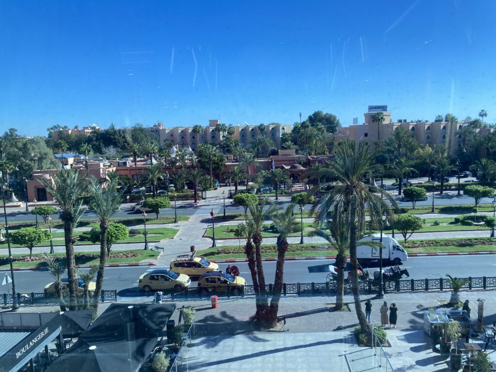 A view of Boulevard Mohammed VI from inside the Menara Mall.
