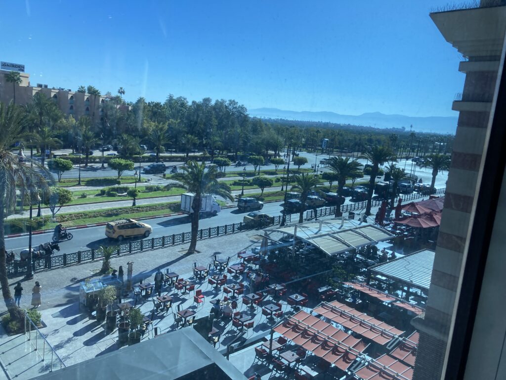 A view of Boulevard Mohammed VI from inside the Menara Mall.