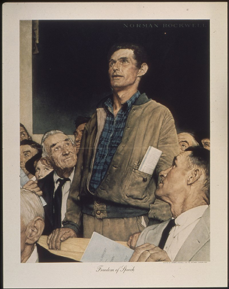 Freedom of Speech. Norman Rockwell, 1943.