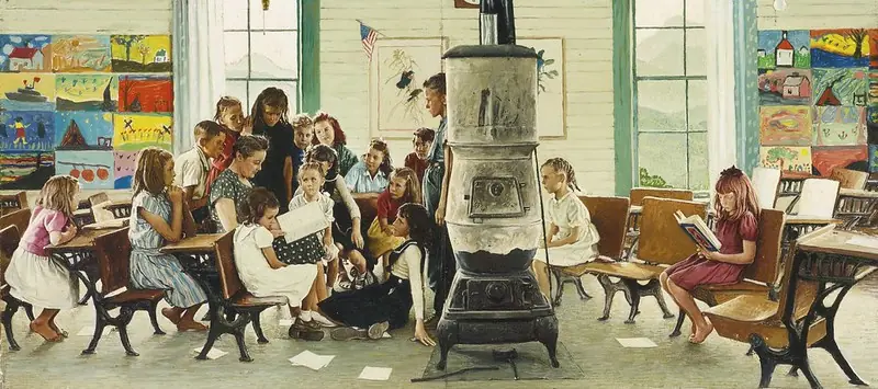 Norman Rockwell. Norman Rockwell Visits a Country School [1946]
