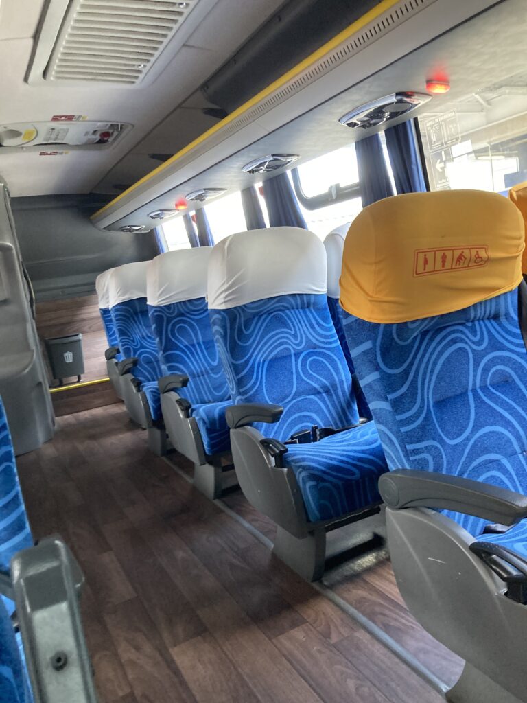 A view of the Air Port Bus shuttle from Guarulhos São Paulo Airport (GRU) that stops at the hotels near Avendia Paulista