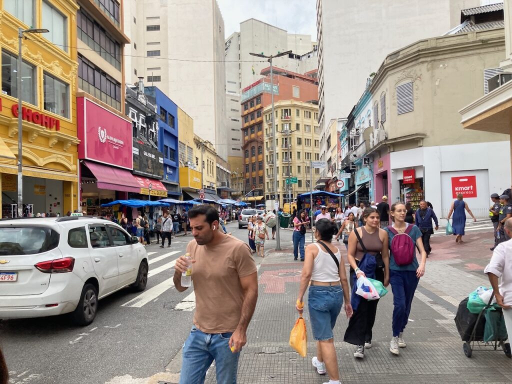 A view of the Centro neighborhood in São Paulo, Brazil