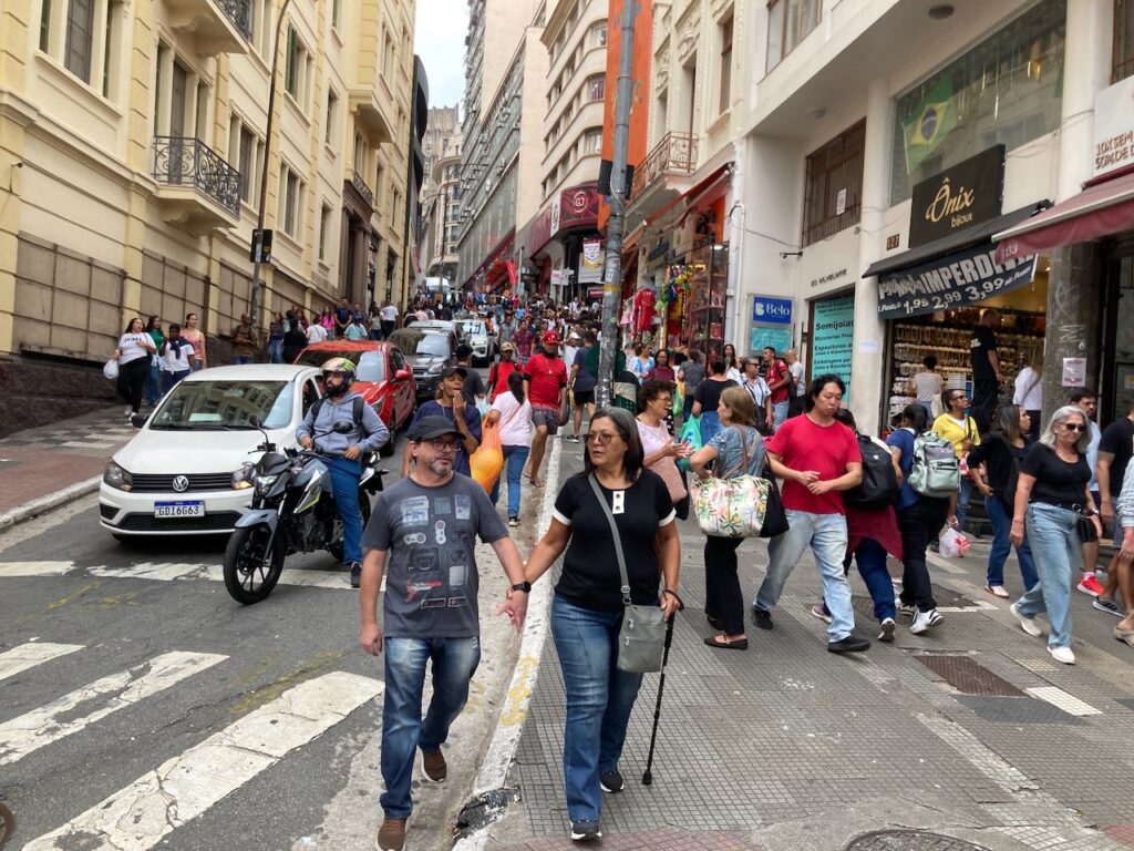 A view of the Centro neighborhood in São Paulo, Brazil