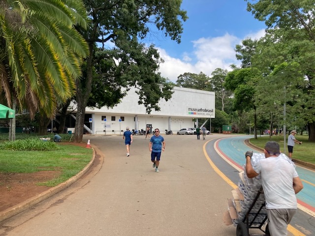 A view of the exterior of Museu Afro Brasil Emanoel Araujo in São Paulo