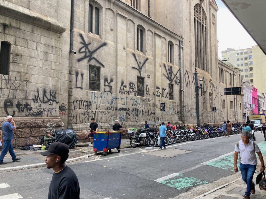 A view of the Centro neighborhood in São Paulo, Brazil