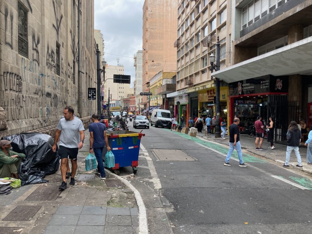 A view of the Centro neighborhood in São Paulo, Brazil