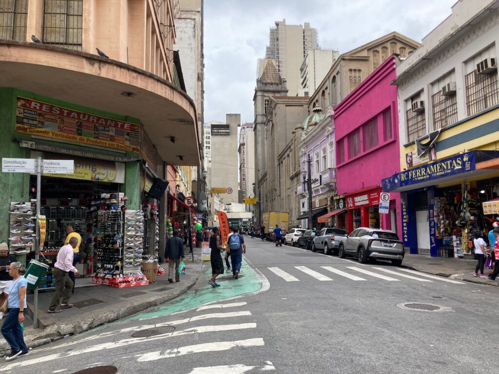 A view of the Centro neighborhood in São Paulo, Brazil