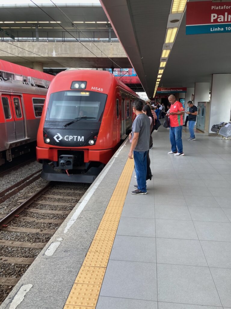 A view of ‎⁨Palmeiras-Barra Funda station in ⁨São Paulo⁩, ⁨⁨Brazil⁩