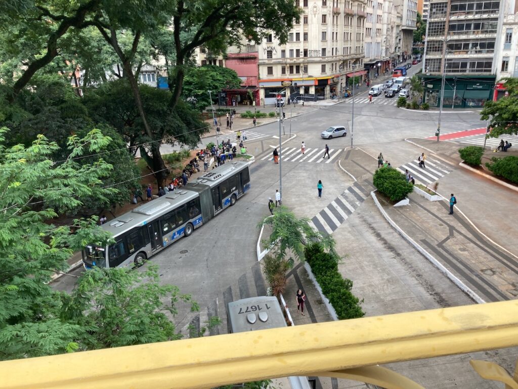 A view from Viaduto Santa Ifigênia in São Paulo, Brazil