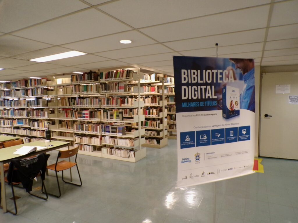 A view of the library at the Pontifical Catholic University of São Paulo, Brazil