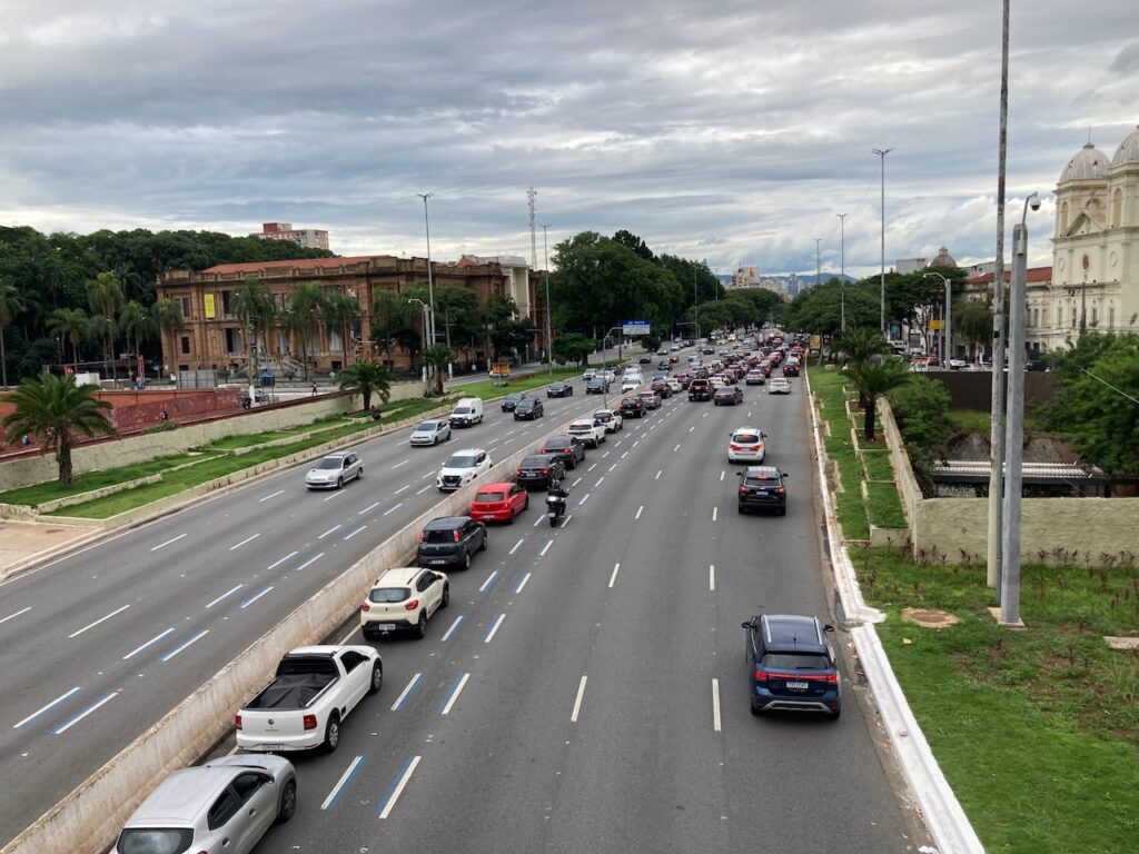 A view of the Centro neighborhood in São Paulo, Brazil