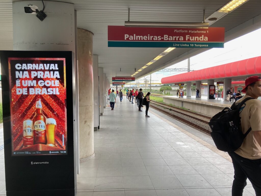 A view of ‎⁨Palmeiras-Barra Funda station in ⁨São Paulo⁩, ⁨⁨Brazil⁩