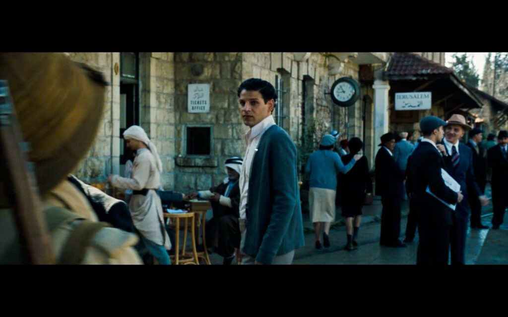 A still picture from the movie, Palestine '36