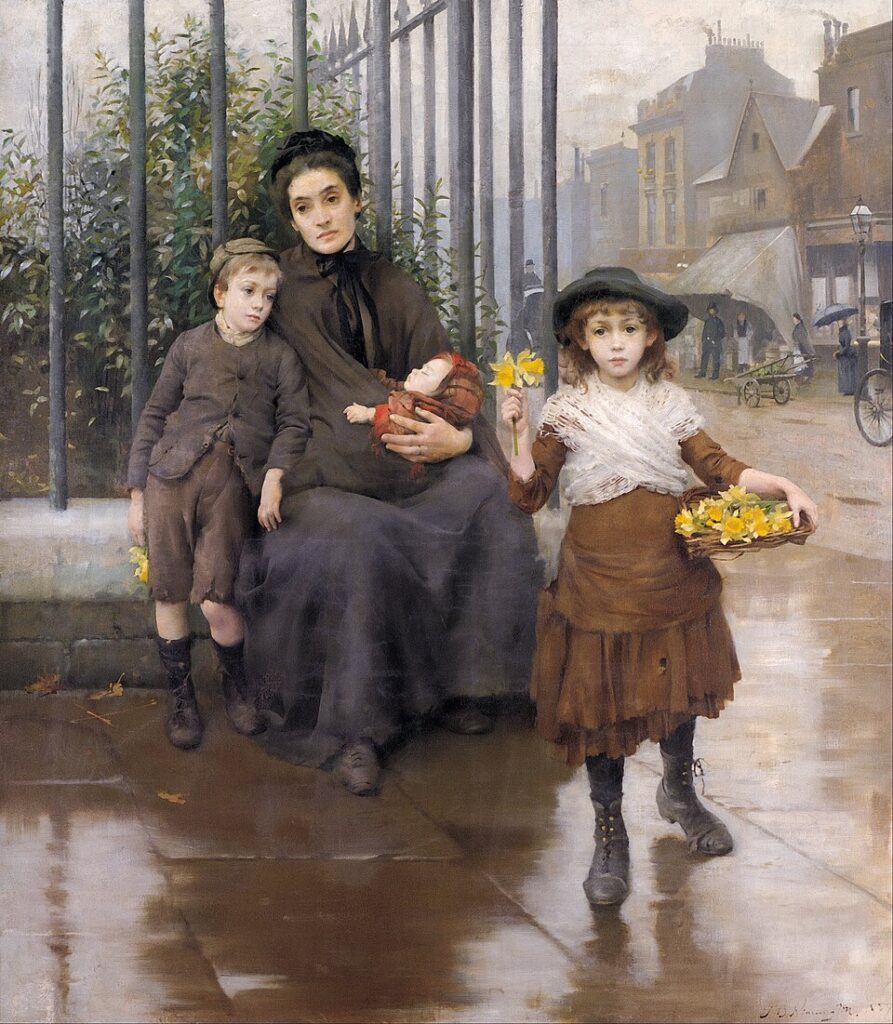 The Pinch of Poverty. 1891. By Thomas-Benjamin Kennington