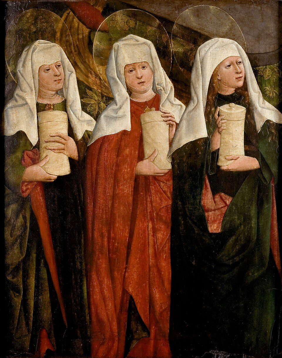 Three_Marys_at_the_Tomb_of_Christ_from_the_Church_in_Niegowic_-_MNK_I-406_(293783) Three Marys at the Tomb of Christ from the Church in Niegowić.By Nicolaus Haberschrack. Circa 1470.