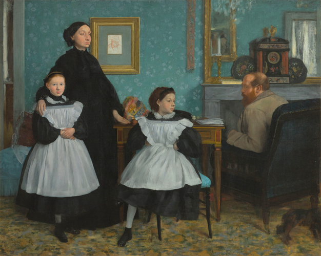 Edgar Degas Portrait de famille Entre 1858 et 1869 Huile sur toile H. 201 ; L. 249,5 cm; pds. 99 kg. avec cadre H. 239,5 ; L. 289,5 cm Achat, 1918 © GrandPalaisRmn (musée d'Orsay) / Hervé Lewandowski