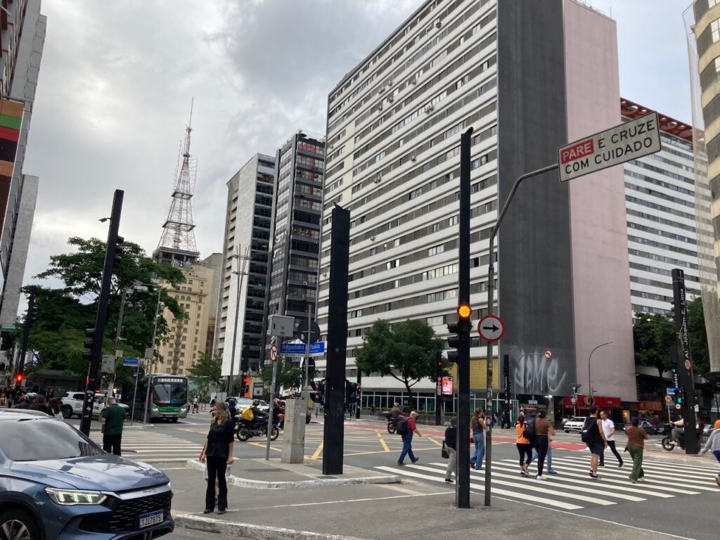 A view of Avenida Paulista in São Paulo, Brazil