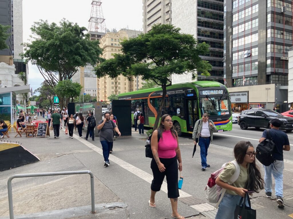 A view of Avenida Paulista in São Paulo, Brazil