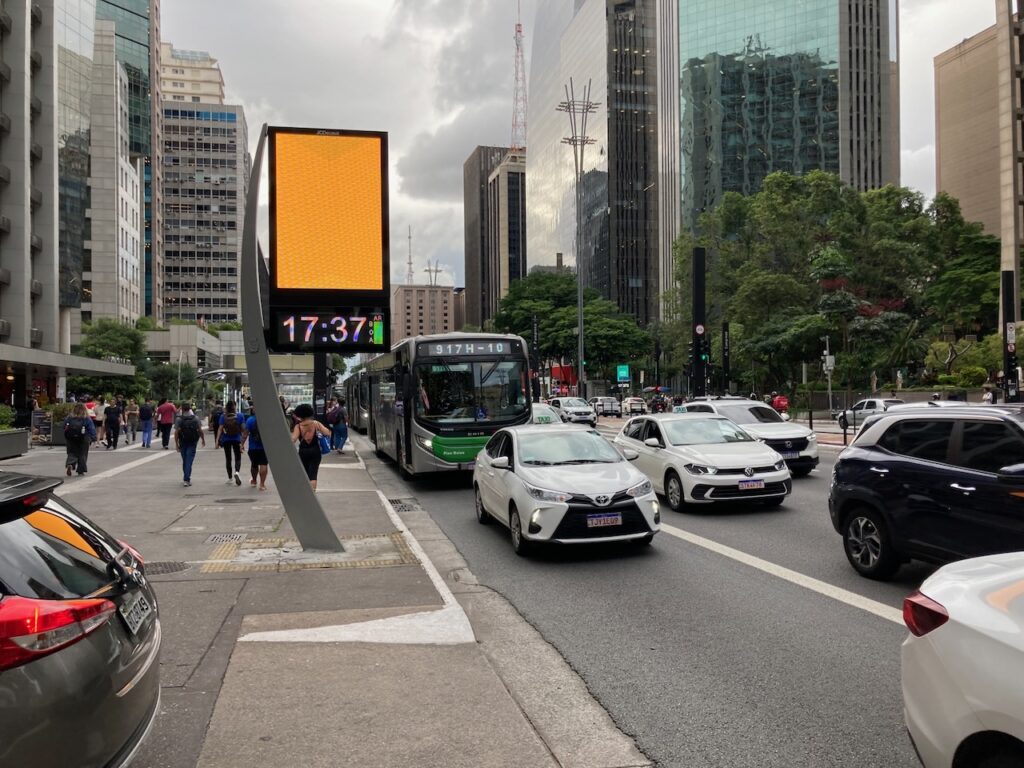A view of Avenida Paulista in São Paulo, Brazil