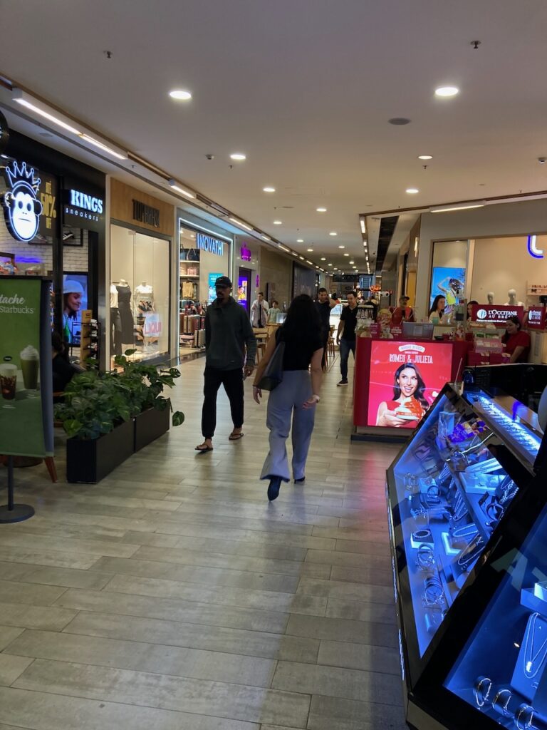A view inside the Top Center Shopping mall on Avenida Paulista in São Paulo