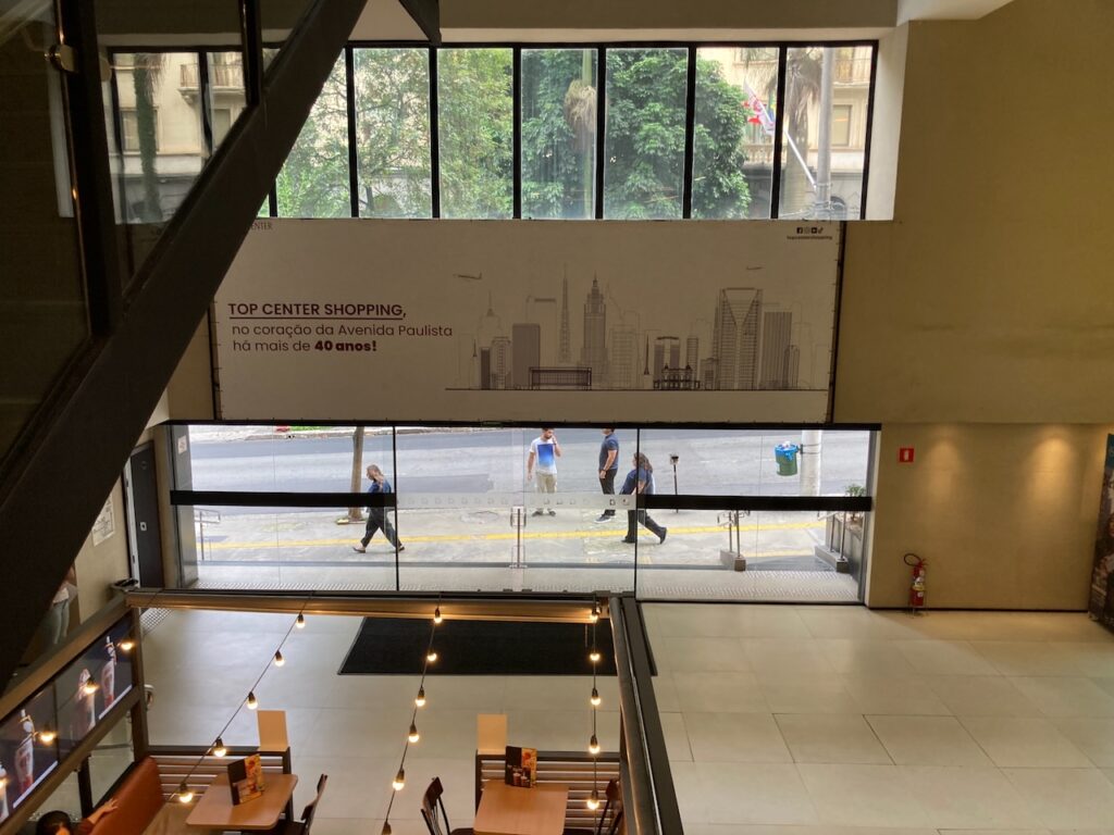 A view inside the Top Center Shopping mall on Avenida Paulista in São Paulo