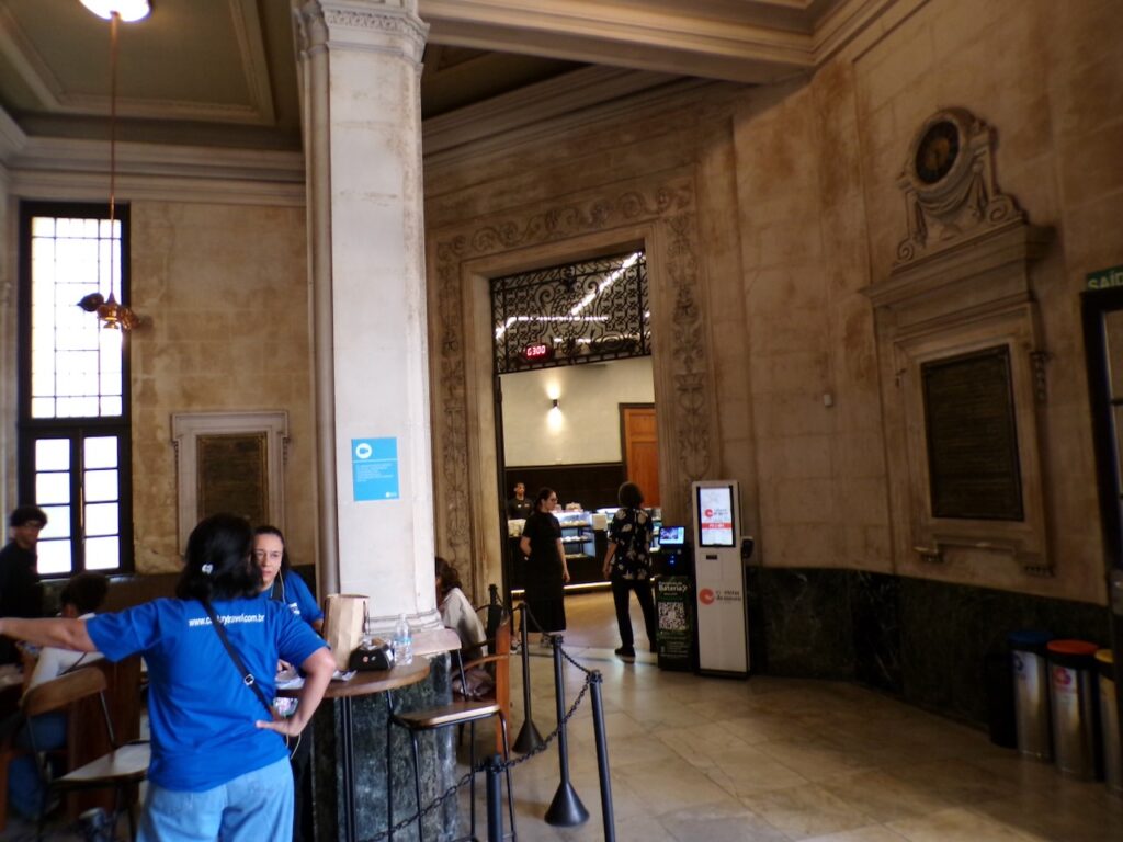 The entrance area to Museu do Café (Coffee Museum) Santos, São Paulo, Brasil
