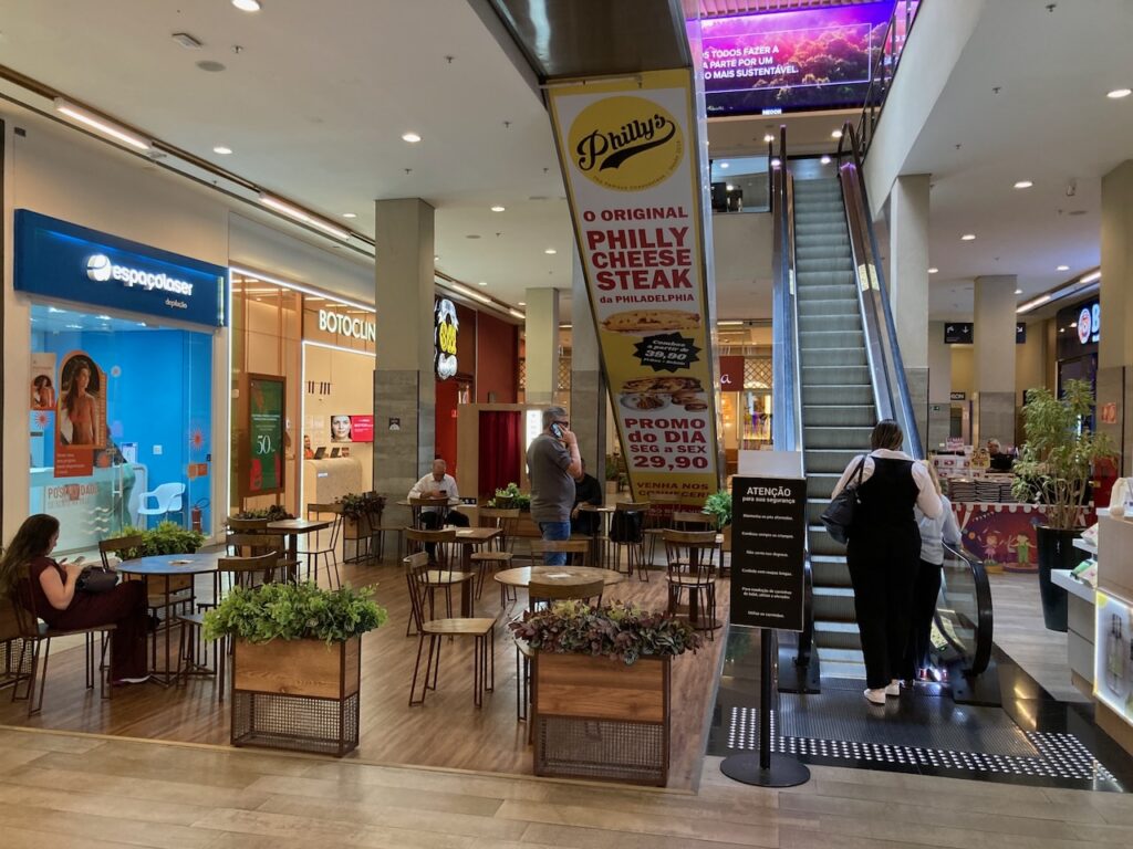 A view inside the Top Center Shopping mall on Avenida Paulista in São Paulo
