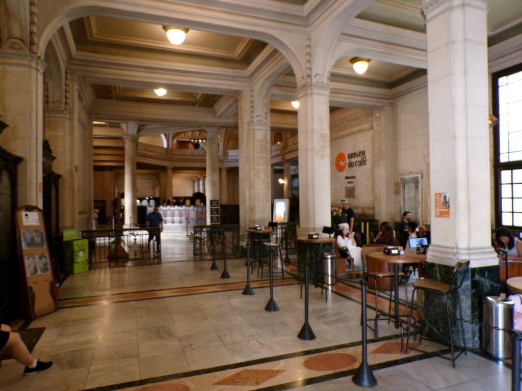 The entrance area to Museu do Café (Coffee Museum) Santos, São Paulo, Brasil