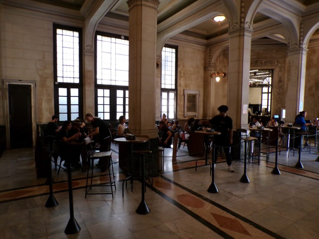 The entrance area to Museu do Café (Coffee Museum) Santos, São Paulo, Brasil