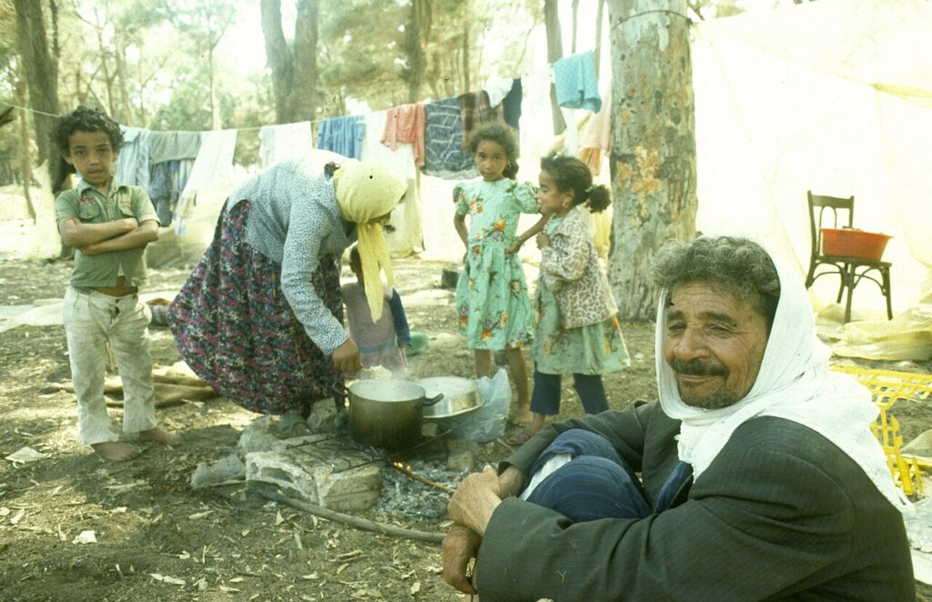 A Palestinian refugee Camp near Tyre, Lebanon. 15 June 1982. Dan Hadani / Dan Hadani collection / National Library of Israel / The Pritzker Family National Photography Collection, CC BY 4.0 , via Wikimedia Commons