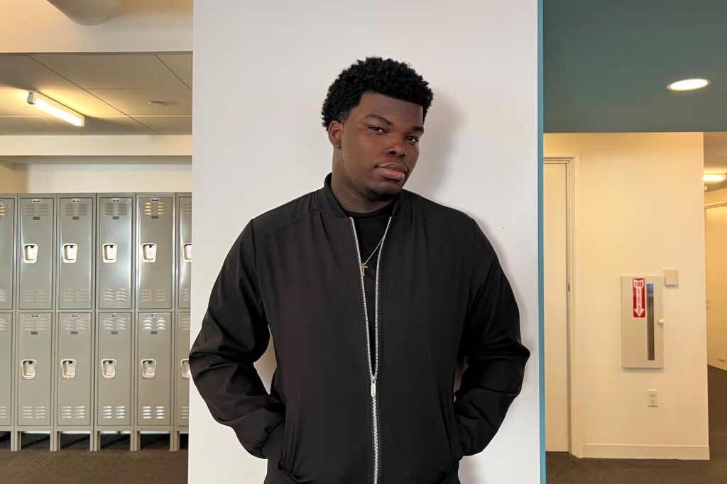 Isaiah Nicholson, 19, a college student and fellow in the NYC Men Teach program. (Sabrina DuQuesnay / The Bell)
