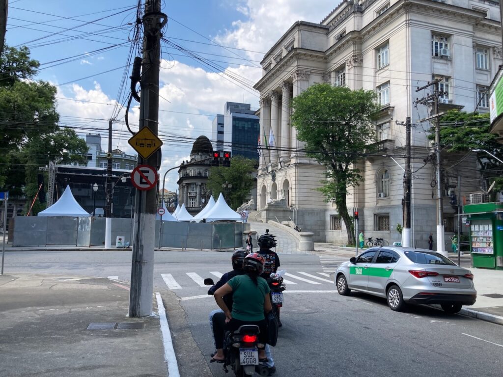 A scene in Santos, São Paulo, Brasil