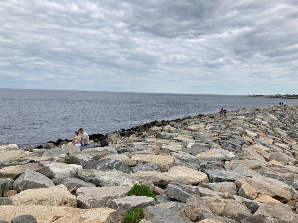 A scene in Rockport, Massachusetts on Cape Ann