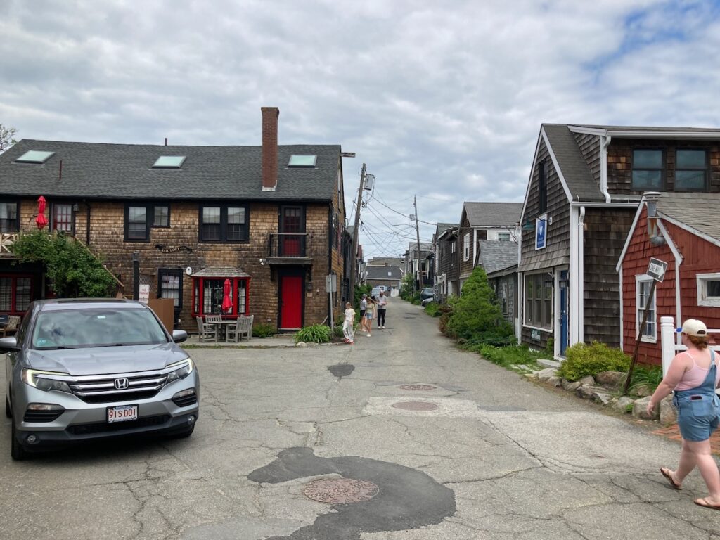 A scene in Rockport, Massachusetts on Cape Ann