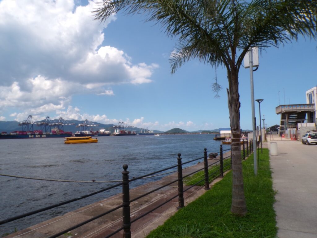 A scene in the port area of Santos, São Paulo, Brasil