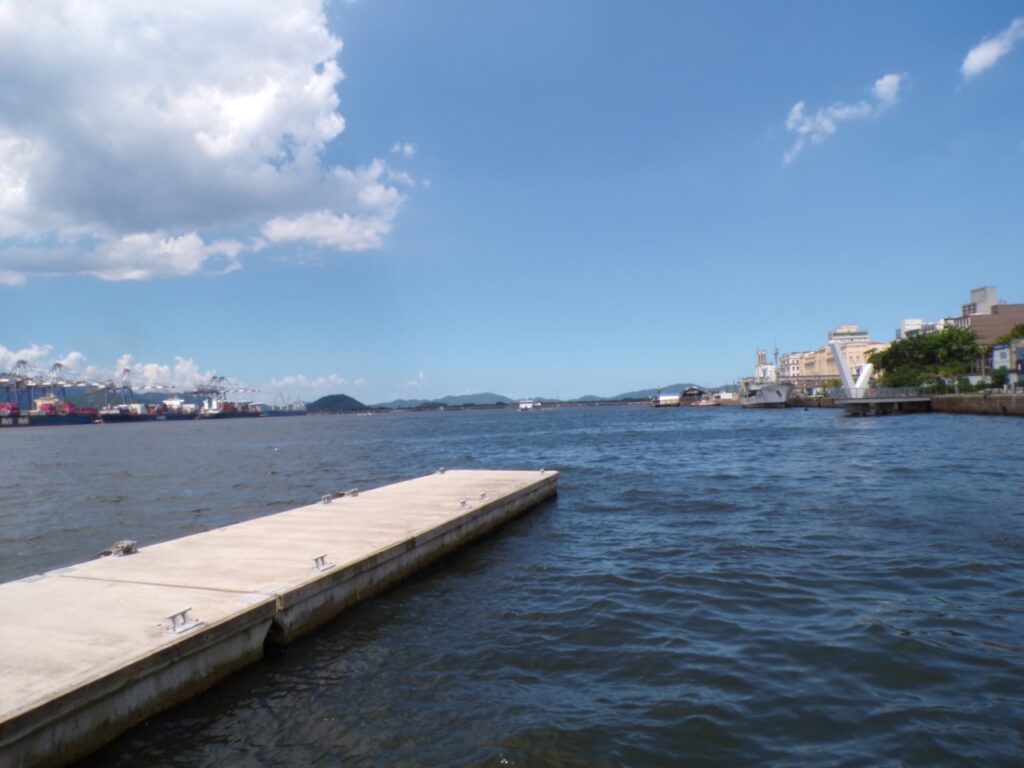 A scene in the port area of Santos, São Paulo, Brasil