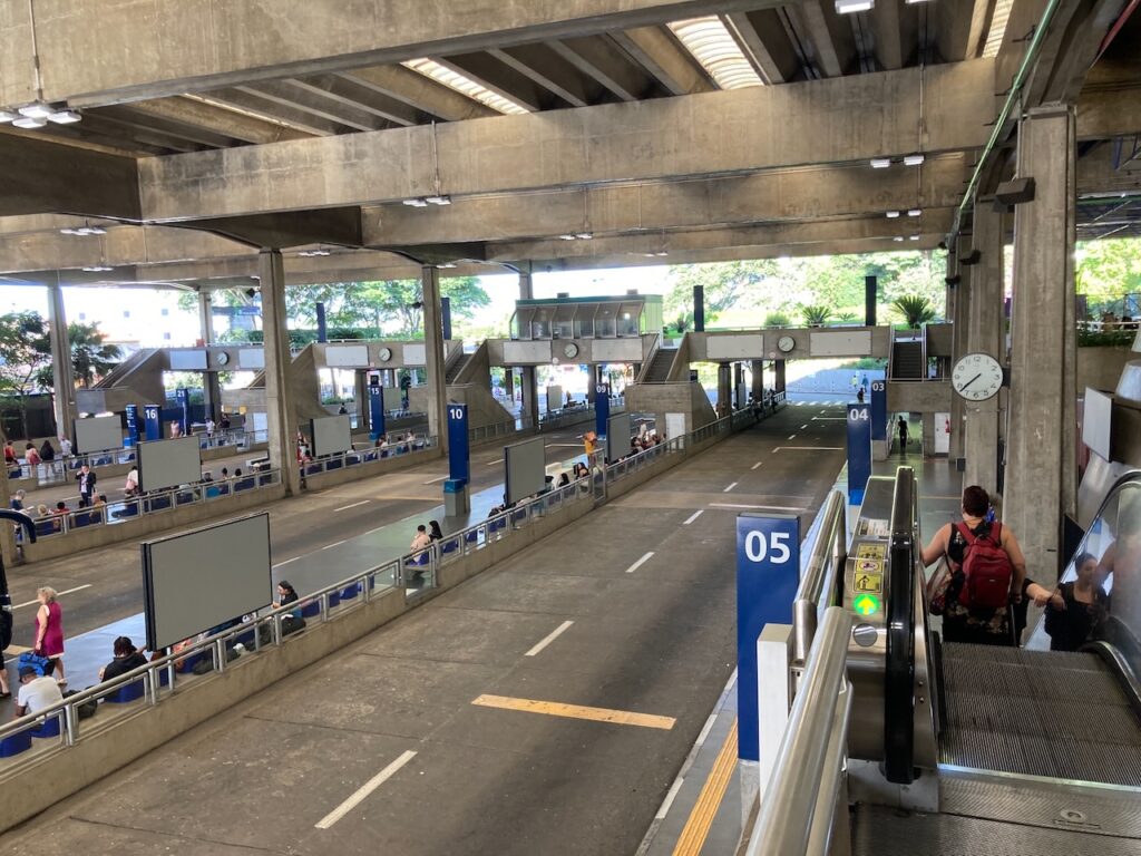 A view of the Rodoviária Jabaquara (Jabaquara bus station) in São Paulo city