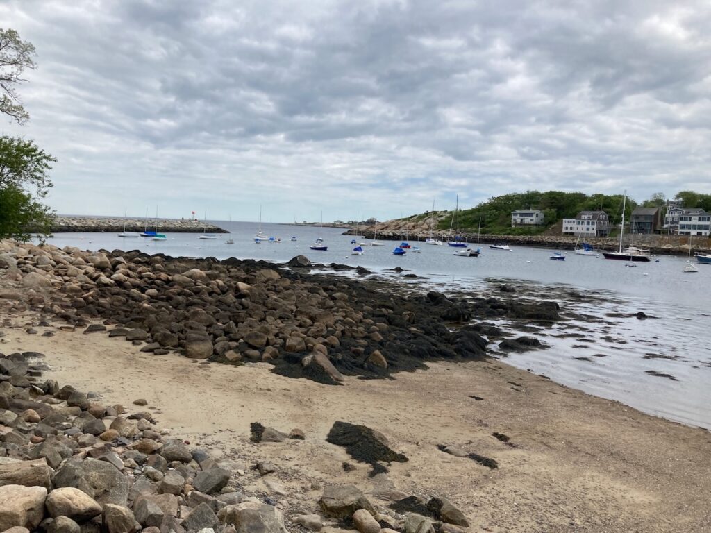 A scene in Rockport, Massachusetts on Cape Ann
