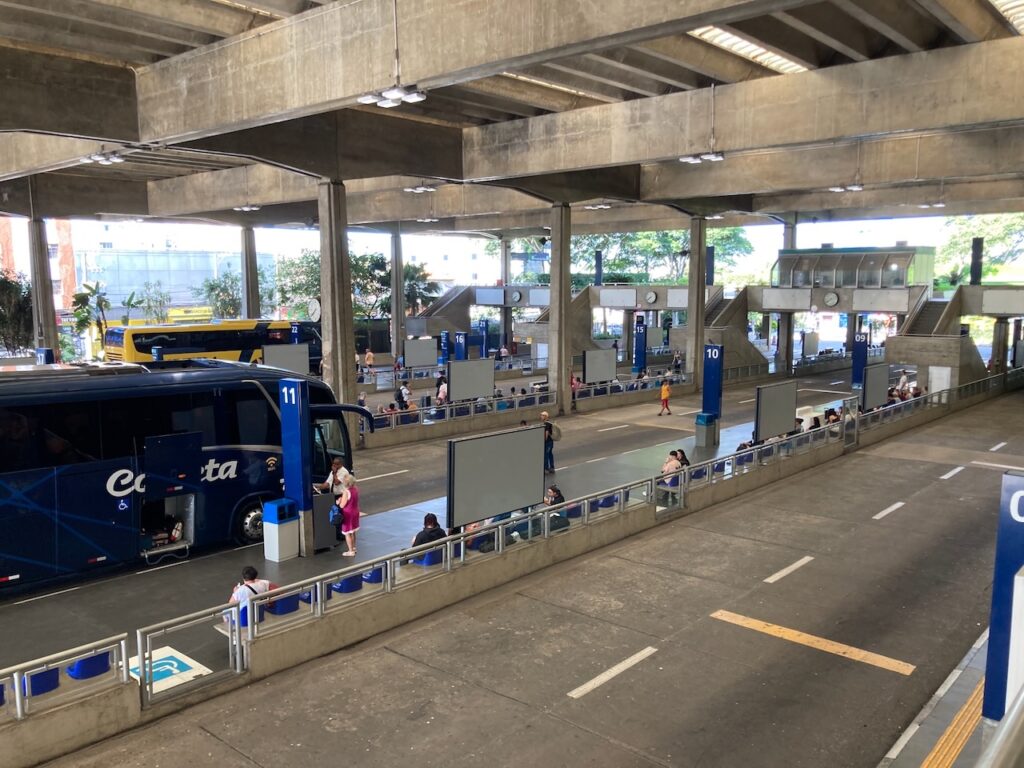 A view of the Rodoviária Jabaquara (Jabaquara bus station) in São Paulo city