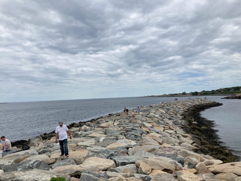 A scene in Rockport, Massachusetts on Cape Ann