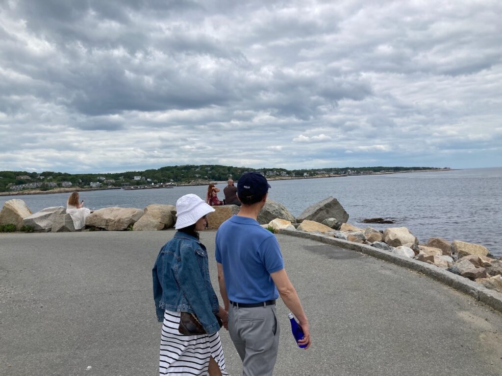 A scene in Rockport, Massachusetts on Cape Ann