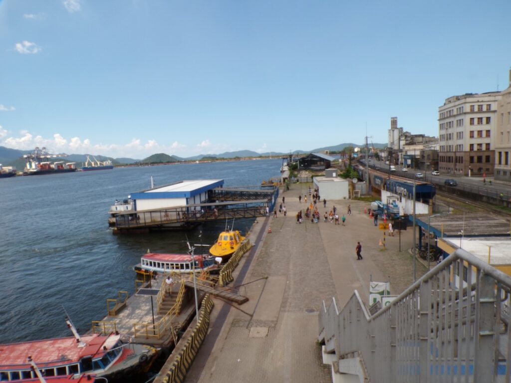 A scene in the port area of Santos, São Paulo, Brasil