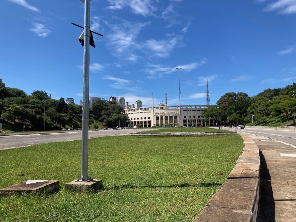 A view of the Estádio Paulo Machado de Carvalho – Pacaembu (Pacaembu soccer stadium) in São Paulo, Brasil