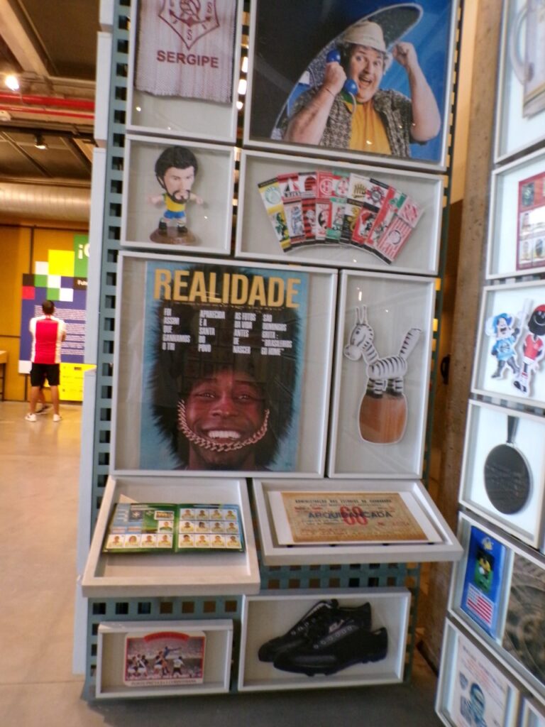 A scene in the Museu do Futebol (Soccer Museum) in São Paulo, Brasil
