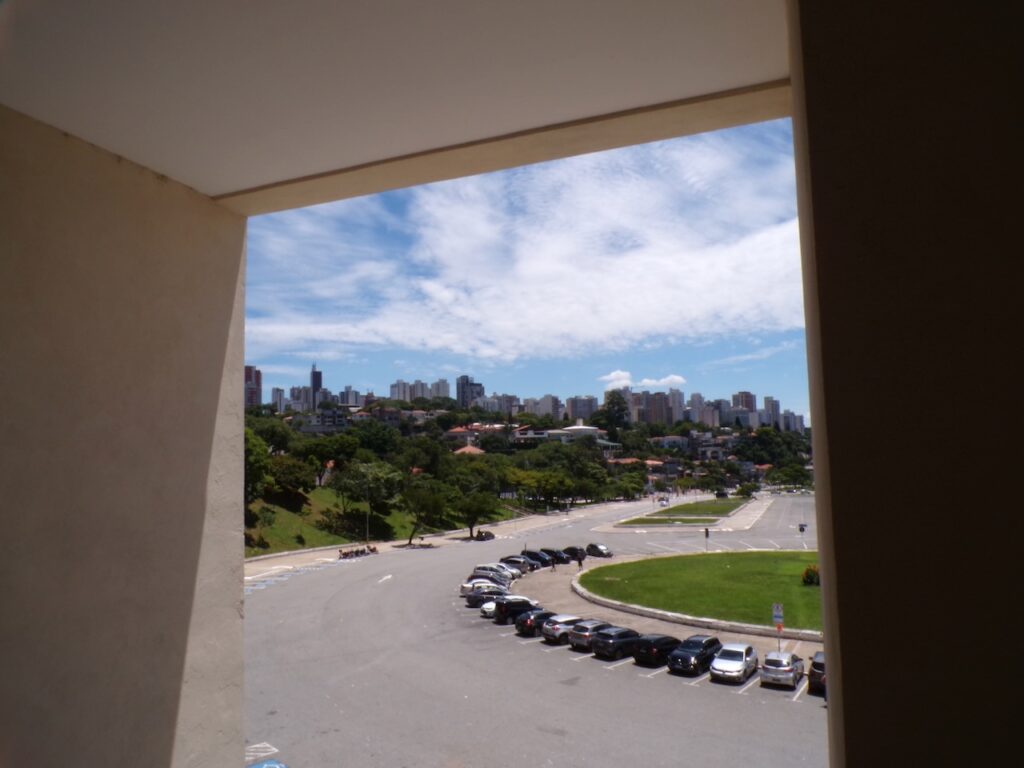 A view outside from a window at the Museu do Futebol (Soccer Museum) in São Paulo, Brasil