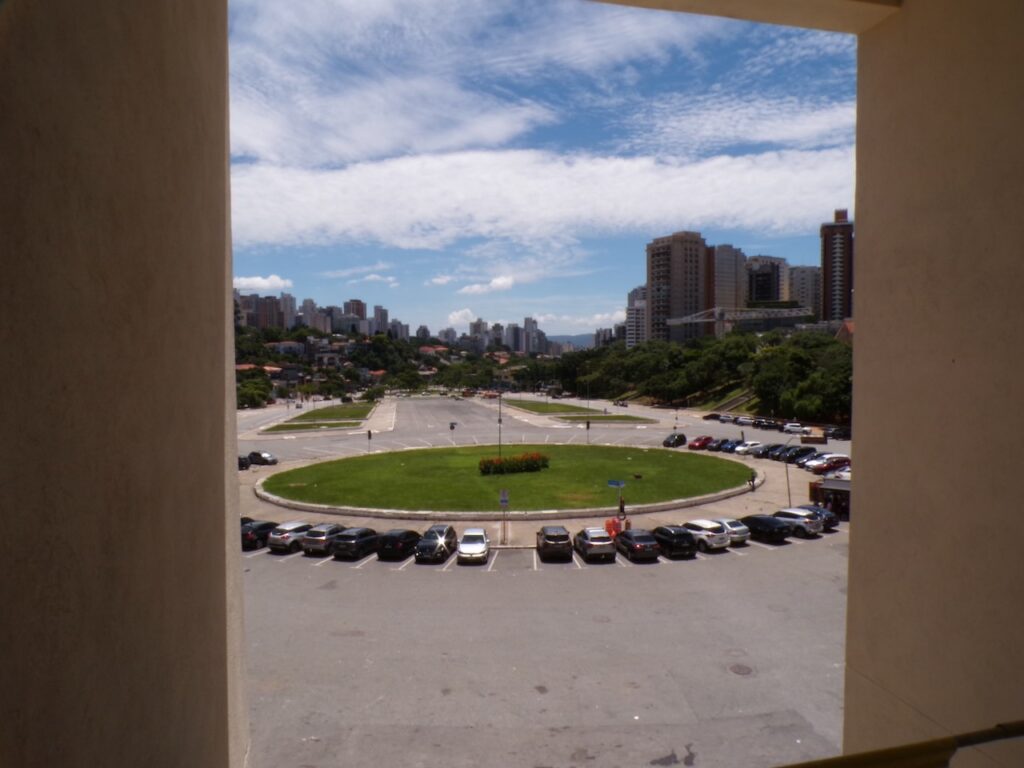 A view outside from a window at the Museu do Futebol (Soccer Museum) in São Paulo, Brasil