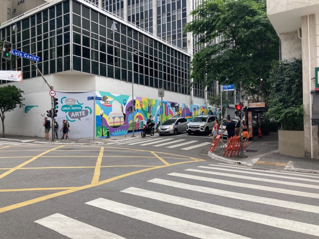 A view on Rua Augusta in Sao Paulo, Brasil