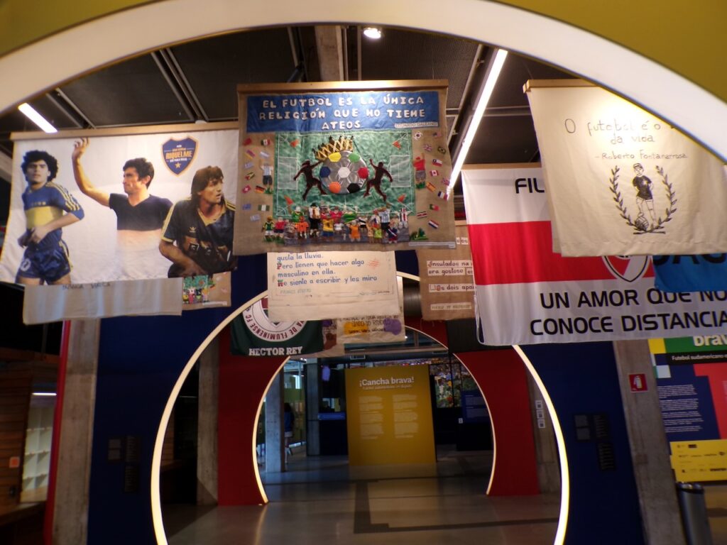 A scene in the Museu do Futebol (Soccer Museum) in São Paulo, Brasil