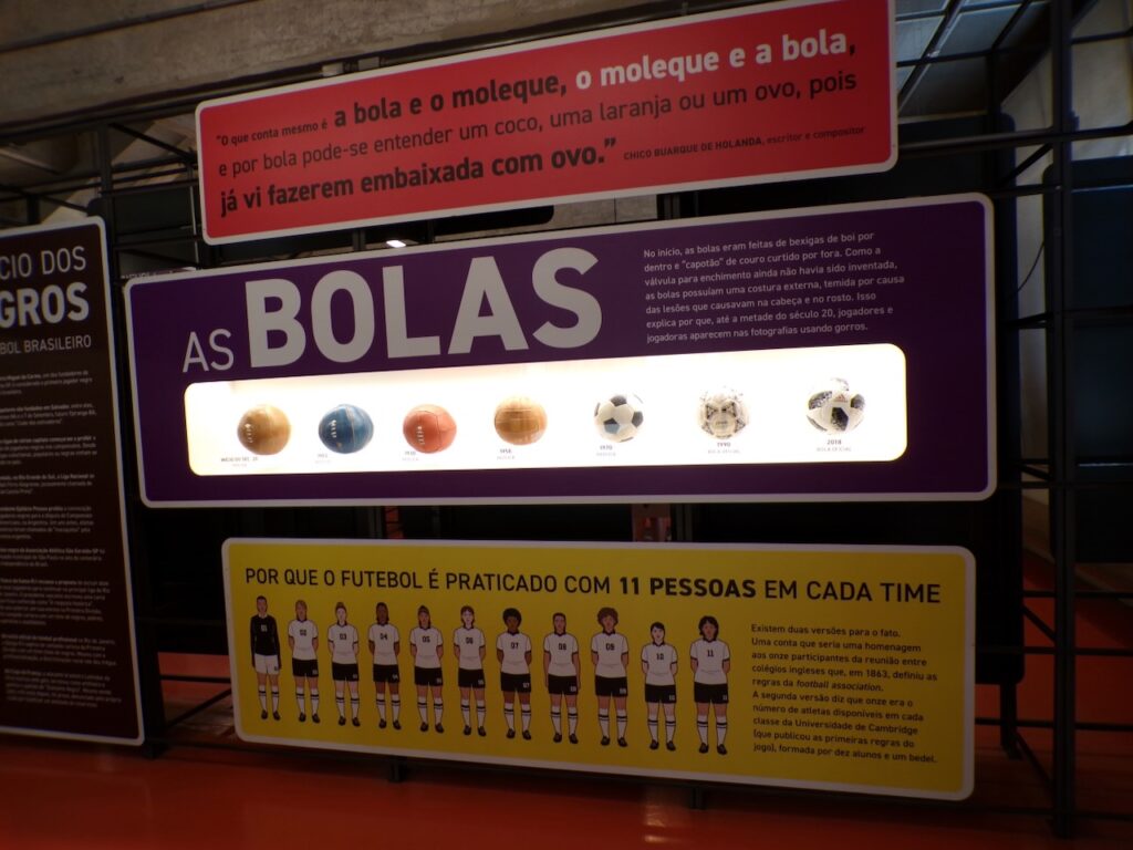 A scene in the Museu do Futebol (Soccer Museum) in São Paulo, Brasil
